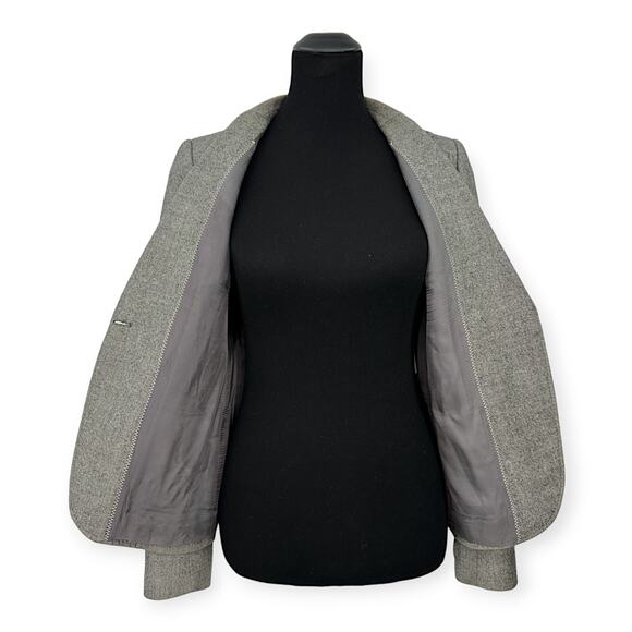 Et Vous | Size 38 | Gray 100% Wool Notched Lapel Single-Button 2 Pocket Blazer - Picture 7 of 10